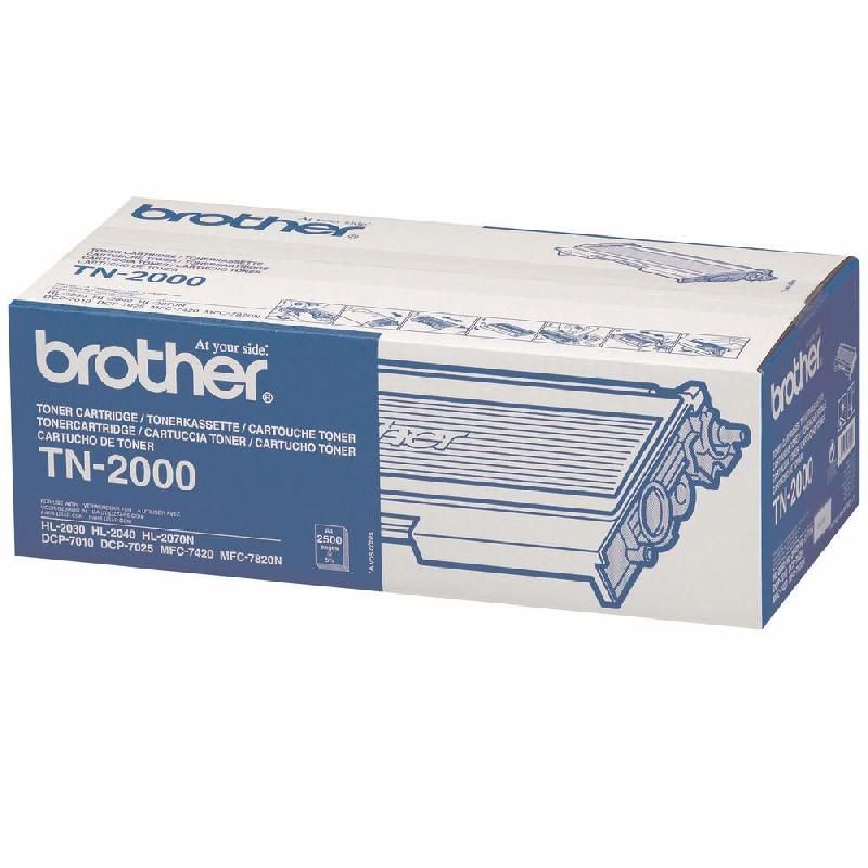 BROTHER TONER ORIGINAL TN-2000 N - COULEUR: NOIR (LOT DE 2 CARTOUCHES)