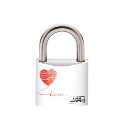 Cadenas à cylindre 771 F 40 - Coeur Rouge - Aluminium robuste et inoxydable_0