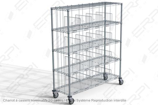Chariot à casier nominatif 20 cases - modulable et maniable - cc12246180-02c_0