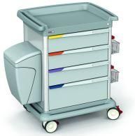 Chariot de soins hospitalier - 3 tiroirs H 156mm - léger et robuste en aluminium_0