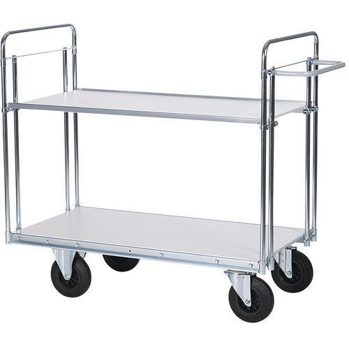 CHARIOT POUR CHARGES LOURDES 2 PLATEAUX 1000X700MM - 500KG - HELGE NYBERG