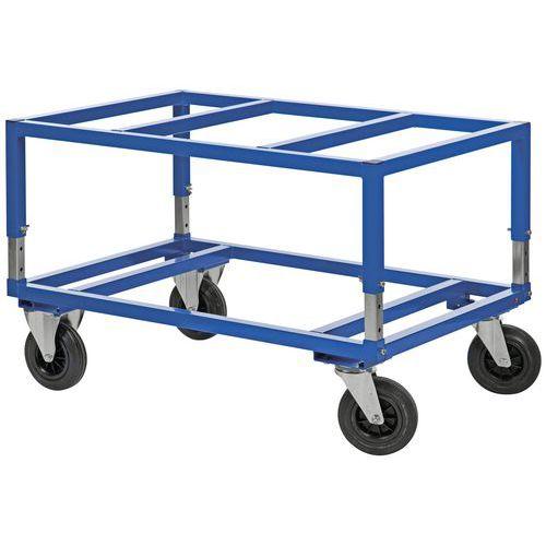 CHARIOT POUR PALETTE L1200XL800XH655 MM CADRE BLEU - KONGAMEK