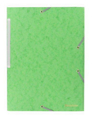 LOT DE 2 - CHEMISE À ÉLASTIQUE 3 RABATS CARTE BRUNEAU 24 X 32 CM DOS 2 CM VERT CLAIR