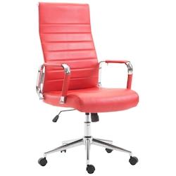 CLP Fauteuil de bureau Kolumbus similicuir Rouge - rouge polyester 191943005_0