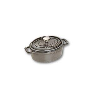 COCOTTE EN FONTE OVALE 17 CM GRIS GRAPHITE - STAUB - FONDAMENTALES