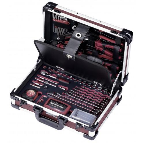 COFFRET OUTILS PROFESSIONNELS EN ALUMINIUM - 123 PIÈCES KRAFTWERK