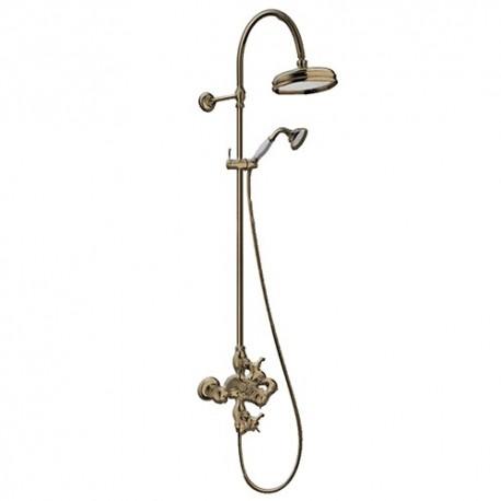 COLONNE DE DOUCHE CHAMBORD RETRO THERMO COMPLETE OR ROSE BROSSE PVD ROBINETTERIE CHAMBORD - CRISTINA ONDYNA CH72334P