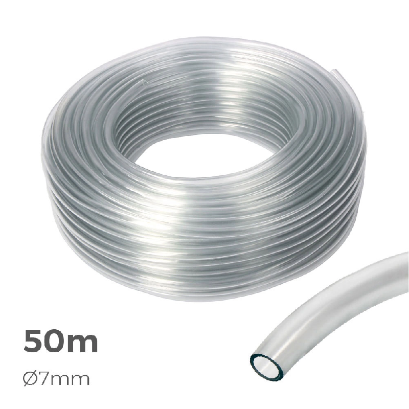 EDM Tuyau en verre transparent Ø Intérieur 7Mm Ø Extérieur 10Mm Rouleau 50M - 8425998742527_0