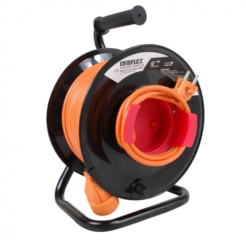ENROUL JARDIN 40M HO5VVF 3G1.5 ORANGE FICHE 2P+T 10/16A SE DEBFLEX