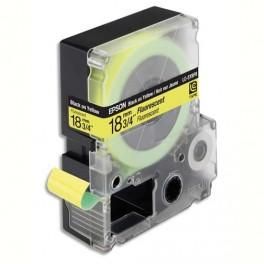 EPSON CASSETTE POUR LW-400/900P - LC5YBF9 FLUORESCENT NOIR SUR JAUNE 18/9 C53S626402