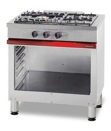 Fourneau à gaz 3 feux vifs - 1x5 kW et 2x3 kW - sur baie libre - CMG 830_0