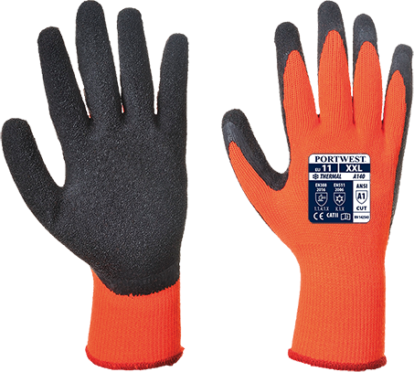 Gant thermique enduit latex orange noir a140, l_0