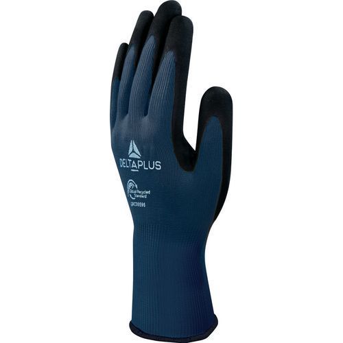 GANTS DE MANUTENTION POLYESTER RECYCLÉ 52% ENDUIT LATEX - VV733GREEN T.06 - DELTA PLUS
