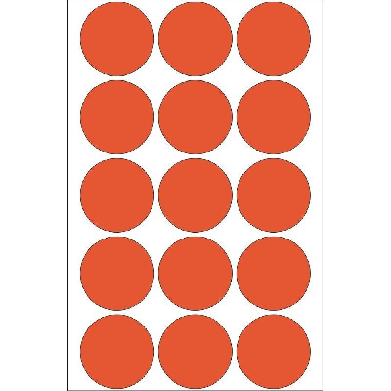 HERMA PASTILLE ADHÉSIVE COULEUR - STAPLES - Ø 32 MM - COLORIS ROUGE - 480 PASTILLES