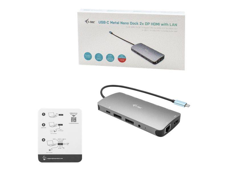I-TEC METAL USB-C NANO 3X DISPLAY DOCKING STATION + POWER DELIVERY 100 W