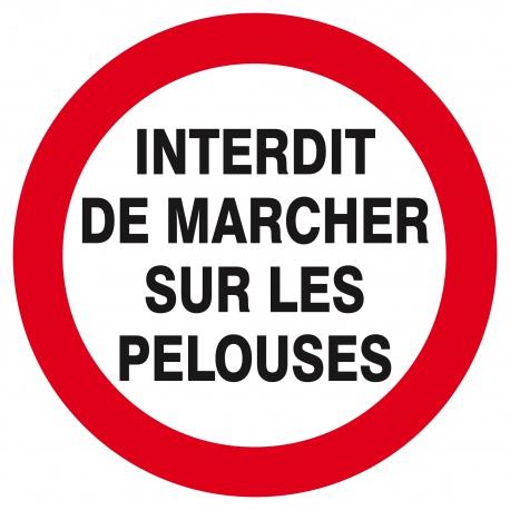 Interdit de marcher sur les pelouses d.180mm TALIAPLAST | 627257_0