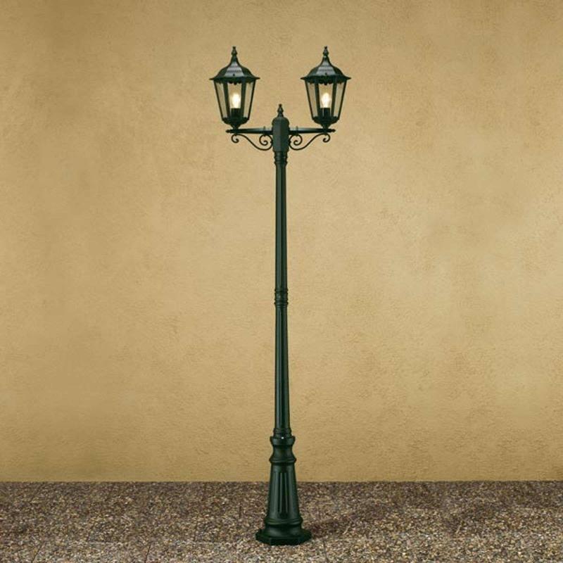KONSTSMIDE LAMPE POUR MÂT FIRENZE À 2 LAMPES, VERTE
