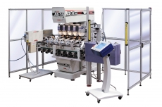 Machine de tampographie pour bouteilles cosmétiques - impression jusqu'à 5 couleurs - encriers fermés Ø160mm_0