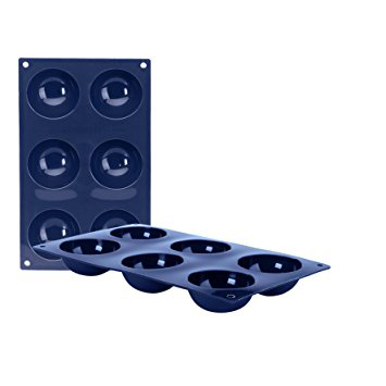MOULE FLEXIBLE EN SILICONE BLEU - 6 DEMI-SPHÈRES - IBILI - MOULE DEMI-SPHÈRE