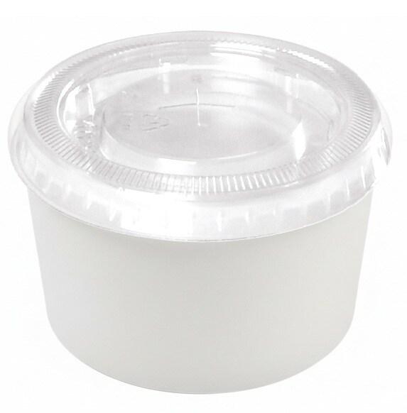 NOVACUP Combo Pot à Glace carton Blanc 120ml  ECO PACKCouvercle recyclableSorbet Dessert Glacé    ø76x47mm Idéal Glace Artisanale - Lot de 3000 -_0