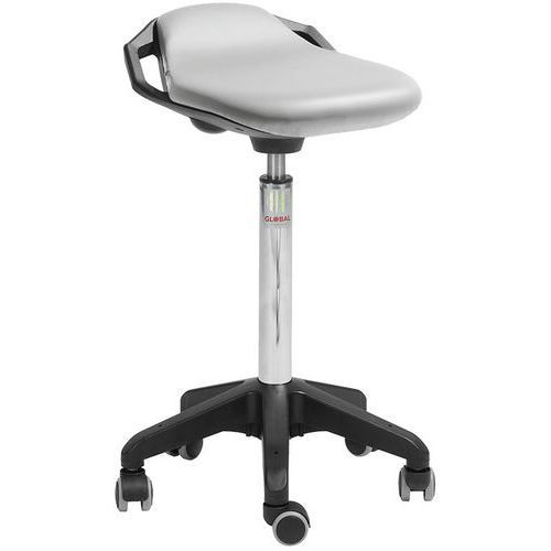 OCTOPUS TABOURET ASSISE SPACE IMITATION CUIR GRIS - GLOBAL PROFESSIONAL SEATING