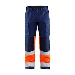 Pantalon artisan haute visibilité  +STRETCH marine|orange T.40 Blaklader - 40 polyester 7330509662939_0