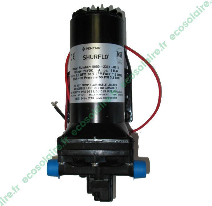 Pompe de surface solaire 5050 24V Shurflo - autoamorçante avec contacteur manométrique intégré_0