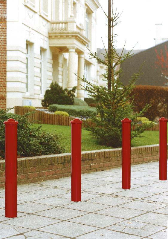 Potelet de ville décoratif Agora - Pommeau en fonte d'acier - Ø76 et Ø114 mm - Finition RAL au choix_0