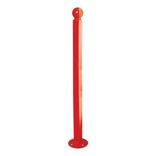 POTELET INCLINABLE AMORTICHOC BOULE - ZINC ROUGE 3020 - PROCITY