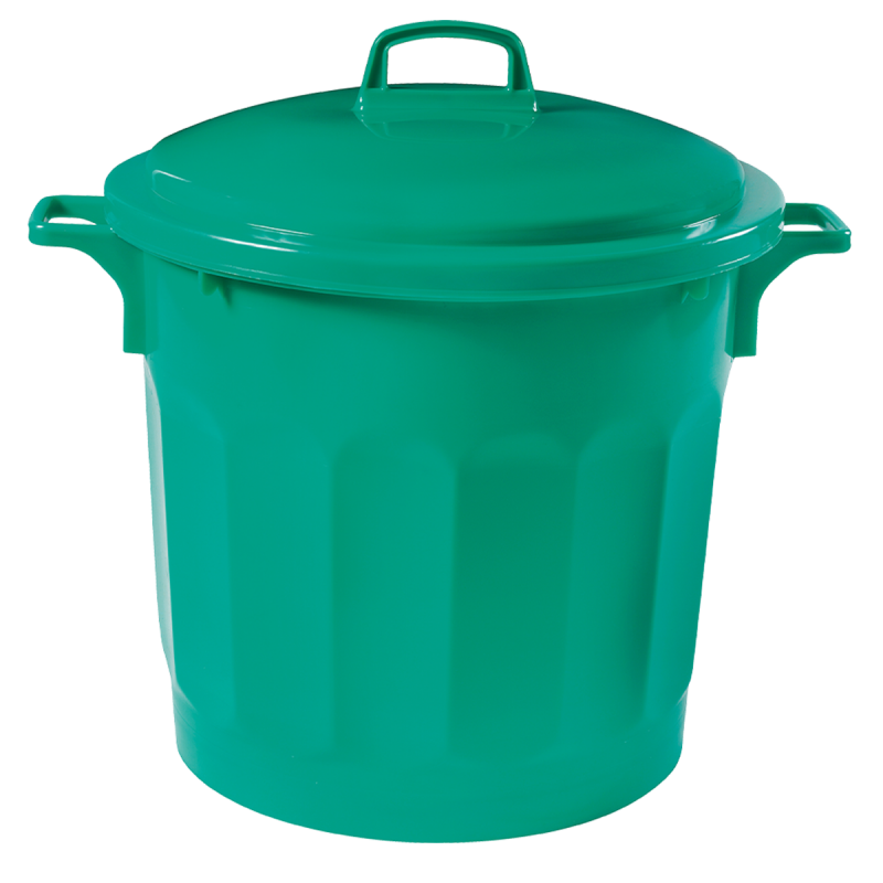 Poubelle ronde tri sélectif 75L Gilac - Vert_0