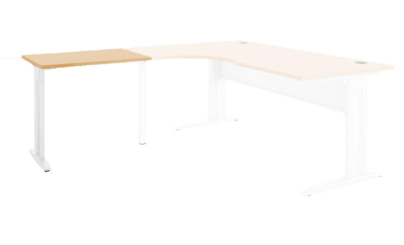 RETOUR SIMPLE GAUCHE CHÊNE/BLANC L.800 X P.600 MM