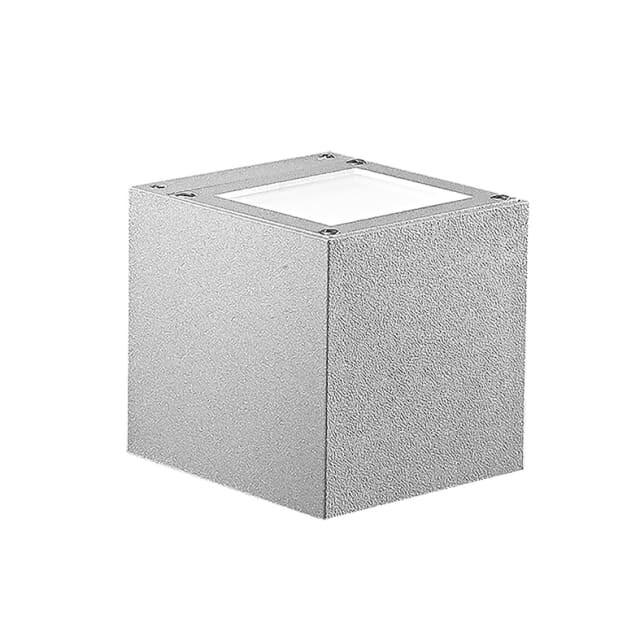 ROSSINI ILLUMINAZIONE Applique Led Argentée 9W Double Émission Carrée Ip65 3000K Gris - Éclairage Extérieur Design En Aluminium - gris 8015421510047_0