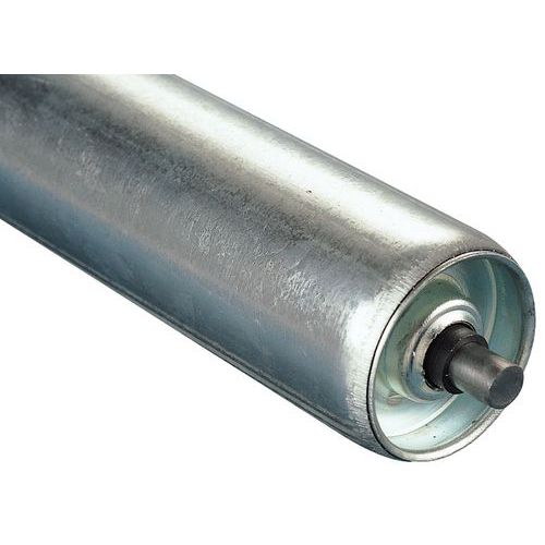 ROULEAU ACIER GALVANISE L=800MM DIAM=50MM AXE=10MM