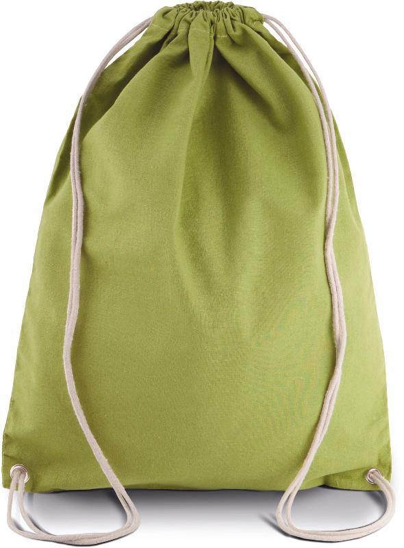 Sac à dos en coton avec cordelettes - Réf: KI0125 - Conscious Collection - Kimood_0