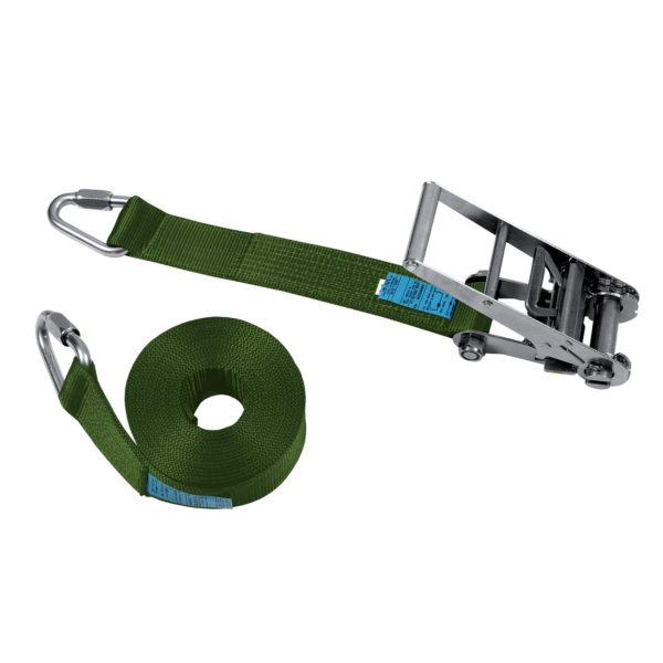 Sangle d'arrimage 75 mm à haute résistance - 5000 daN - avec maillon rapide et tendeur à rochet_0