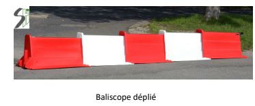 Séparateur de voie en PEHD recyclable - conforme à la norme NFP 98-454 - K16 / BALISCOPE - traitement anti-UV et transport facile_0