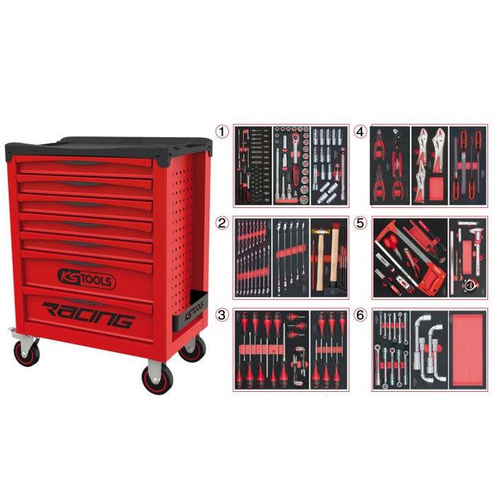 Servante d'atelier Racing 7 tiroirs - 203 outils - KS Tools - Réf. 11571597_0