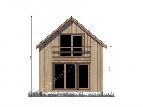 Studio de jardin - maison de jardin avec ossature bois - Strasbourg 37 m² - grande baie vitrée et étage 17 m²_0