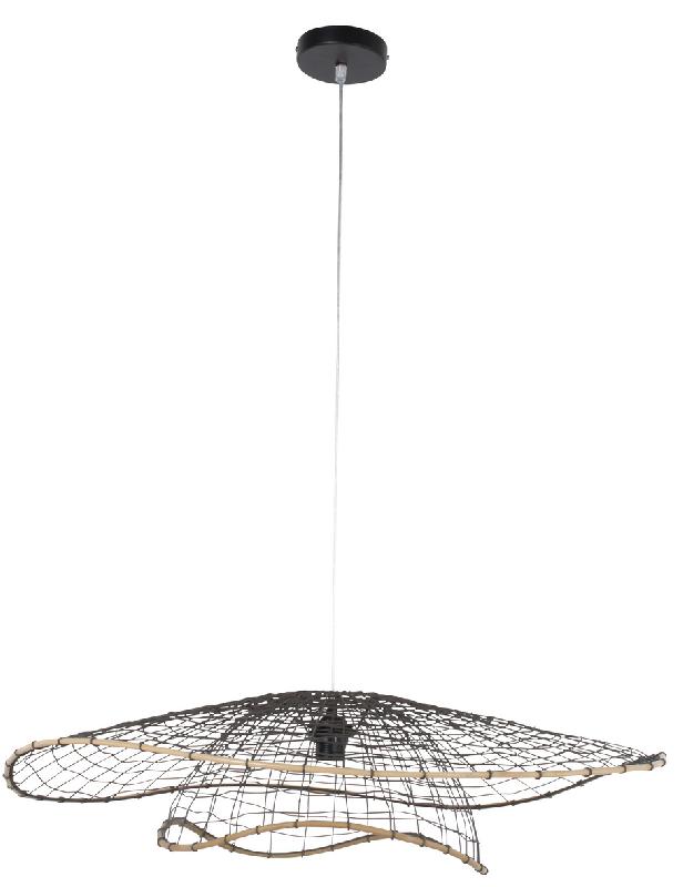 SUSPENSION LANKA XXL DOUBLE EN MÉTAL ET BAMBOU - MANUTAN COLLECTIVITÉS