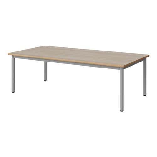 TABLE MALIBU 160X80 T1 4P STRA ALAISÉ ACACIA/GRIS 9006