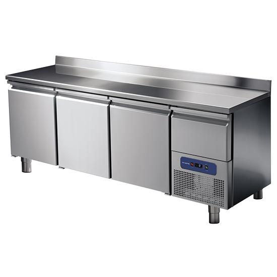 Table réfrigérée 3 portes gn 1/1 avec dosseret et tiroir réfrigérée -2°/+8°c - BNA0205_0