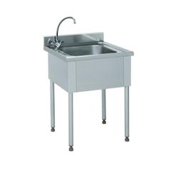 Tournus Équipement - Plonge 1 bac 500x500x300 mm sans égouttoir avec robinetterie mélangeuse - Réf. 816670 - plastique_0