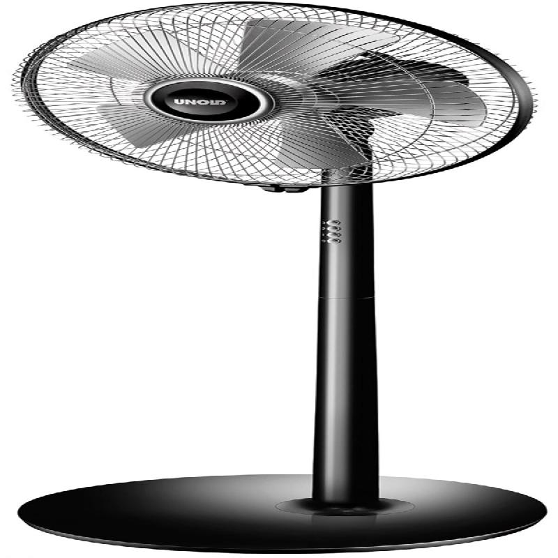 Unold 86725 Ventilateur sur pied Silverline Black avec réglage de vitesse à 3 niveaux et angle d'inclinaison réglable 50 W Classe de protection II_0