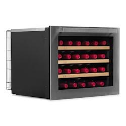 VINOBOX - Cave à vin encastrable 24 bouteilles - Noir et argenté - Acier - V24D_0