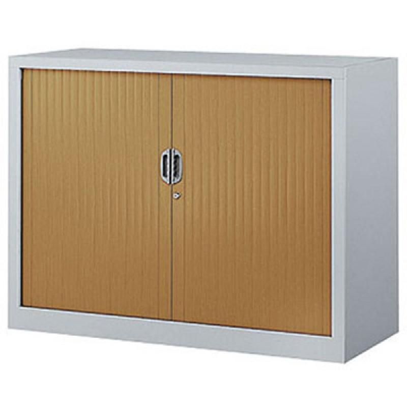 ARMOIRE MÉTAL CONFORT - A RIDEAUX - H. 70 X L. 80  CM - CORPS ALUMINIUM - RIDEAUX POIRIER