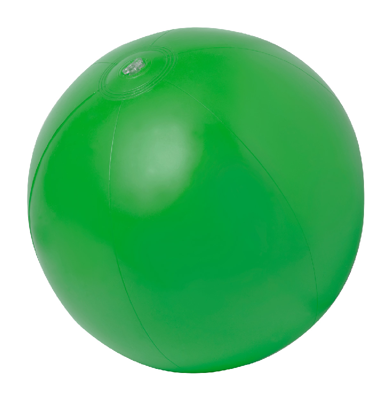 Ballon de plage gonflable - PVC - 6 panneaux - ø28 cm - Couleur vert_0