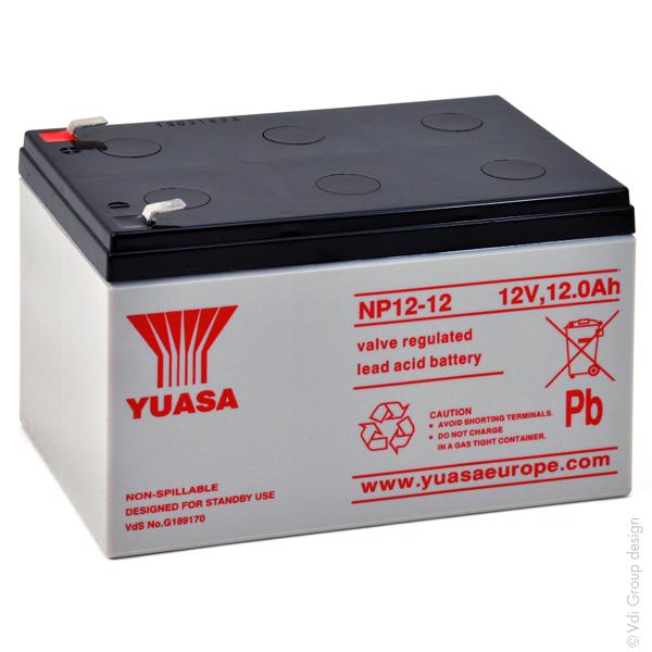 BATTERIE PLOMB AGM YUASA NP12-12 12V 12AH F6.35_0