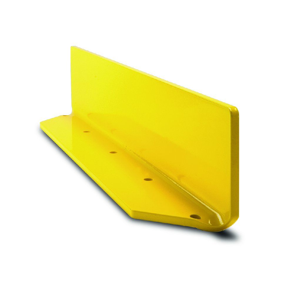 Butoirs de protection en acier - Fixation robuste - Hauteur 150 mm - Revêtement plastique jaune_0
