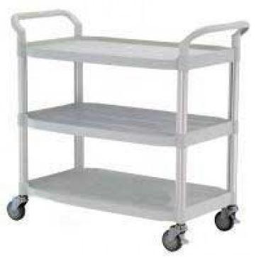 Chariot de soin hospitalier polyvalent gris clair - 3 plateaux - 1100 x 520 x H1020 mm - Référence 65002HS808LA3_0