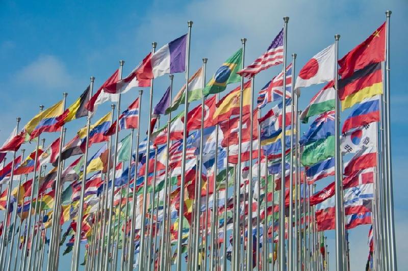 Drapeaux officiels du monde - à hisser sur un mât - résistant aux UV et vent - différents formats disponibles_0